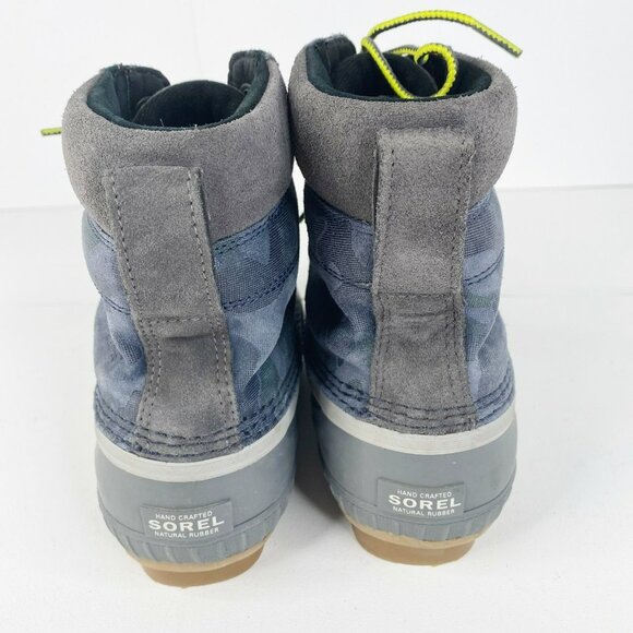 Sorel Winter Boots Boys Youth Size 6 Cheyanne II Snow Duck NY1891-286 Camo Gray - Picture 4 of 6